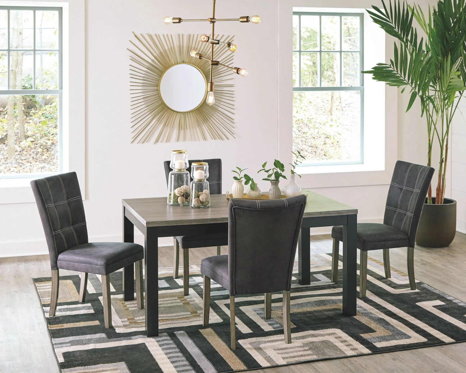 Ashley Dining Room Dontally Table & 4 Side Chairs 1 Ashley Dining Room Dontally Table & 4 Side Chairs