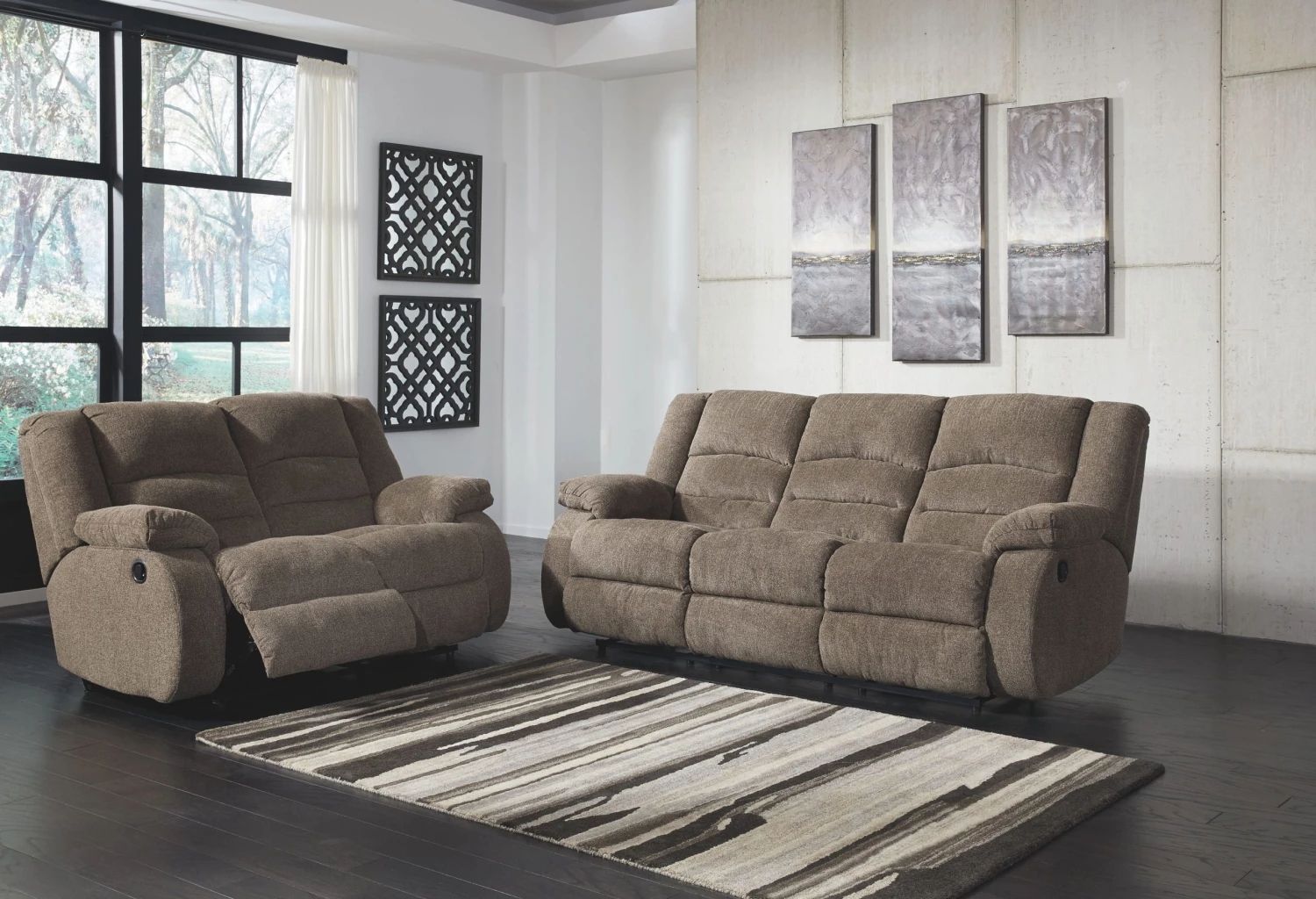 Ashley Living Room Nason Anchor Rec. Sofa & Rec Loveseat 1 Ashley Living Room Nason Anchor Rec. Sofa & Rec Loveseat