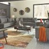 Ashley Zardoni Charcoal Sofa&Loveseat&RAF Corner Chaise
