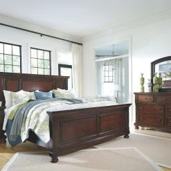 Ashley Porter Queen Bed W/ Dresser & Mirror Bedroom