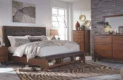 Ashley Bedroom Ralene King Bed With Dresser Mirror & 2 Nightstand