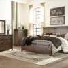 Ashley Lakeleigh Brown King Bed With Dresser Mirror & Nightstand