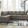 Ashley Living Room Darcy Cobblestone LAF Corner Chaise & RAF Sofa Sectional