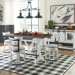 Ashley Valebeck White/Brown Dining Room Counter Table