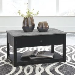 Ashley Ezmonei - Black/Gray - Lift Top Cocktail Table Living Room