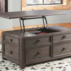 Ashley Living Room Wyndahl - Rustic Brown - Rect Lift Top Cocktail Table