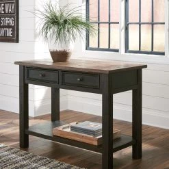Ashley Tyler Creek - Grayish Brown/Black - Sofa Table