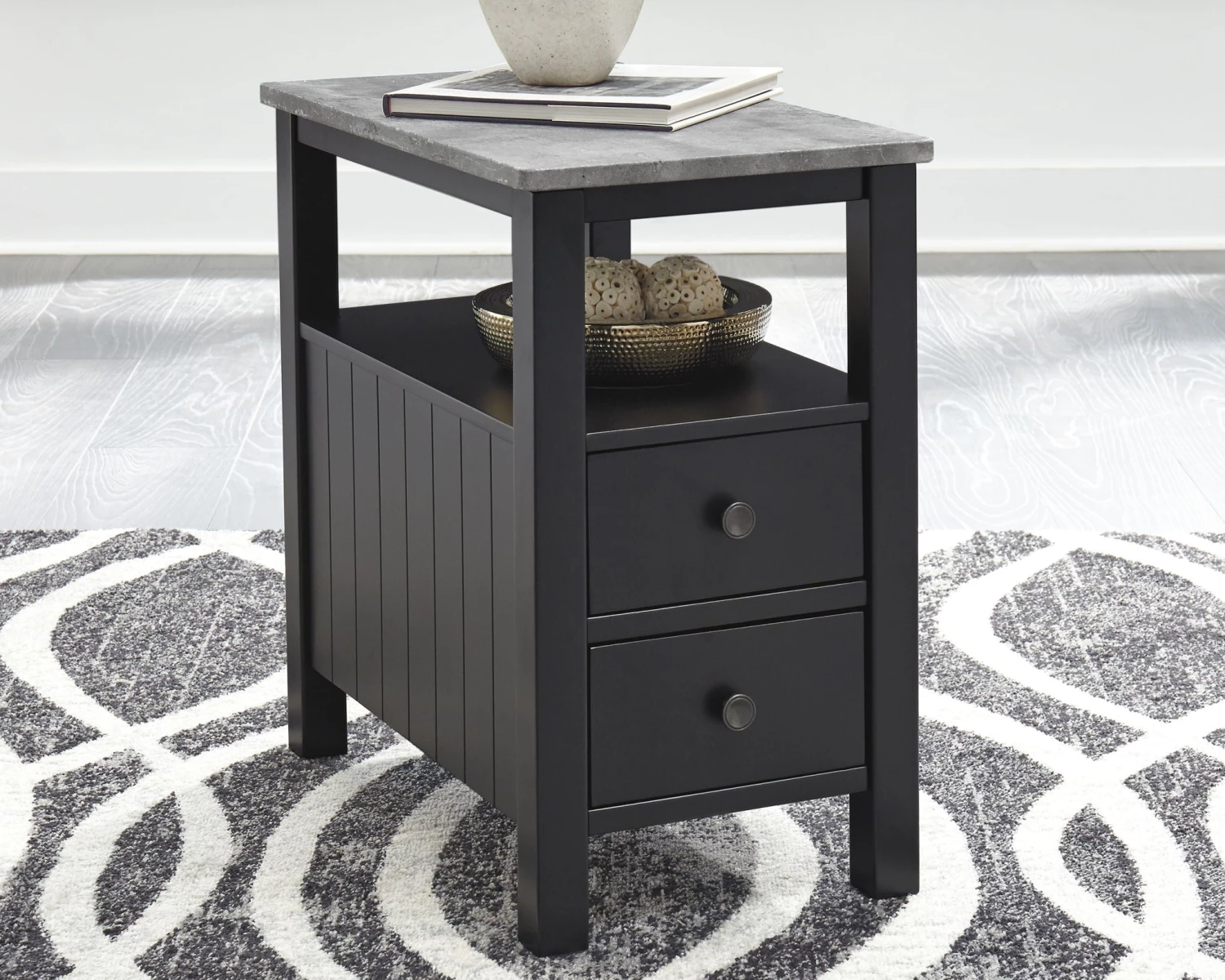 Ashley Ezmonei - Black/Gray - Chair Side End Table 1 Ashley Ezmonei - Black/Gray - Chair Side End Table