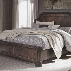 Ashley Adinton Queen Storage Bed - Reddish - Brown