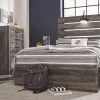 Ashley Bedroom Drystan Multi Full Bed With Storage Footboard W/ Dresser & Mirror