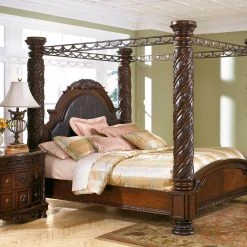 Ashley North Shore King Poster Bed - Shore