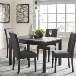 Ashley Dining Room Garvine Table & 4 Side Chairs