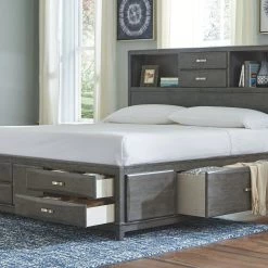 Ashley Beds Caitbrook King Storage Bed - Gray
