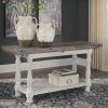 Ashley Living Room Havalance - Gray/White - Flip Top Sofa Table