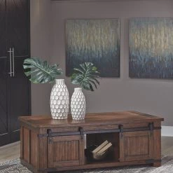 Ashley Budmore - Brown - Rectangular Cocktail Table Living Room