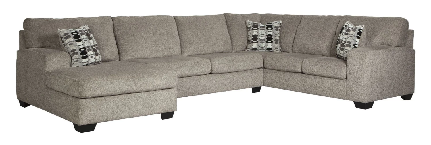 Ashley Ballinasloe Platinum LAF Corner Chaise, Armless Loveseat & RAF Sofa Sectional 1 Ashley Ballinasloe Platinum LAF Corner Chaise, Armless Loveseat & RAF Sofa Sectional