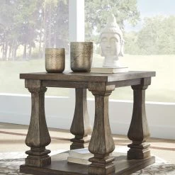 Ashley Johnella Gray Rectangular Cocktail Table & 2 Rectangular End Table Tables