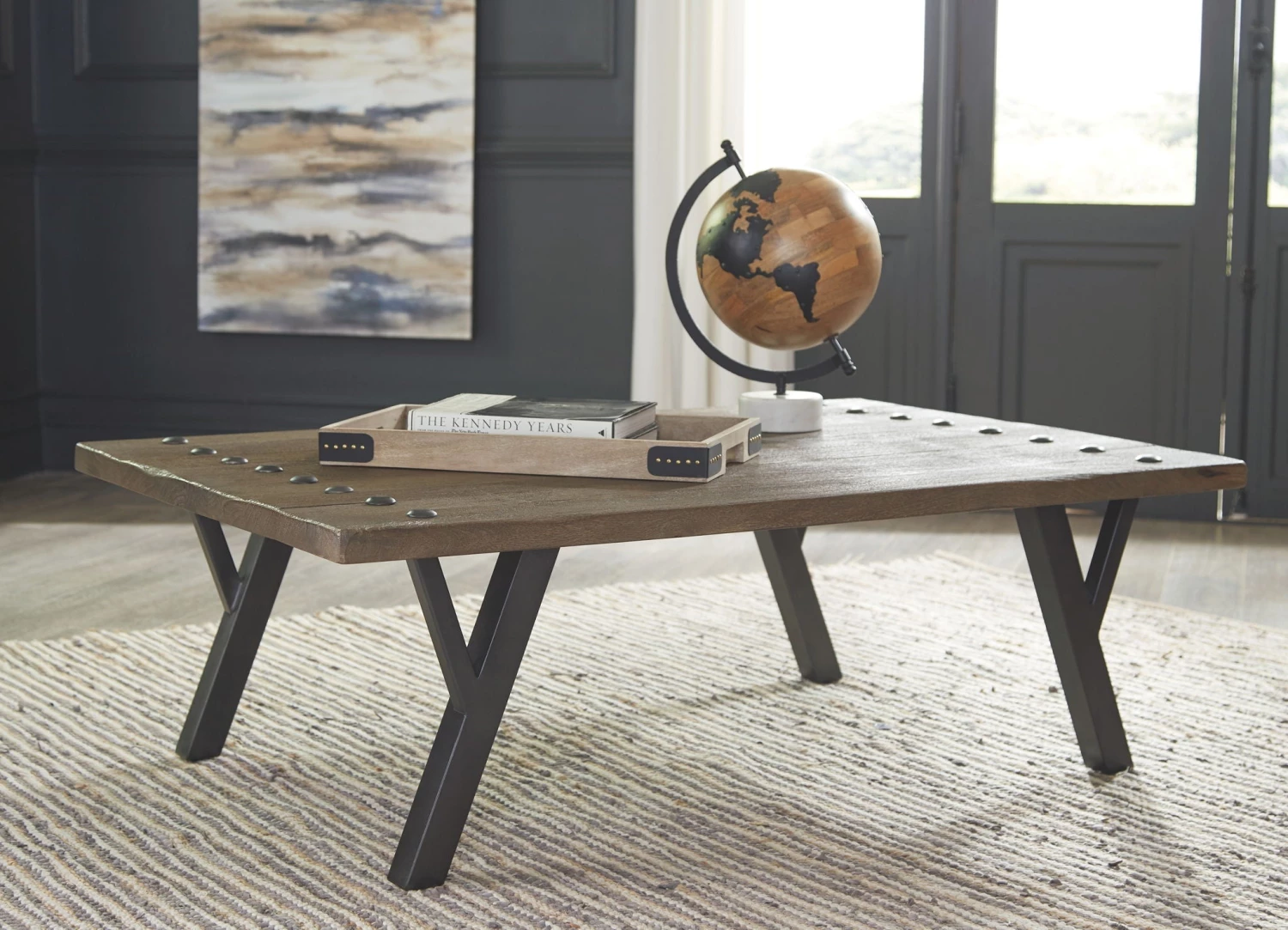 Ashley Haffenburg - Medium Brown - Rectangular Cocktail Table Living Room 1 Ashley Haffenburg - Medium Brown - Rectangular Cocktail Table Living Room