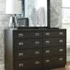 Ashley Hyndell Dresser And Mirror - Dark - Brown Dressers