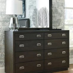 Ashley Hyndell Dresser And Mirror - Dark - Brown Dressers