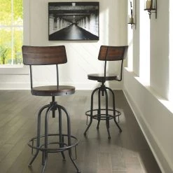 Ashley Dining Room Odium - Brown - Tall Swivel Barstool