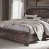 Ashley Adinton King Storage Bed - Reddish - Brown