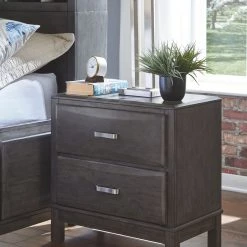 Ashley Bedroom Caitbrook - Gray - Two Drawer Night Stand