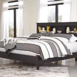 Ashley Reylow King Bookcase Bed - Dark - Brown Beds