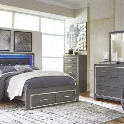 Ashley Lodanna Queen Storage Bed W/Dresser And Mirror