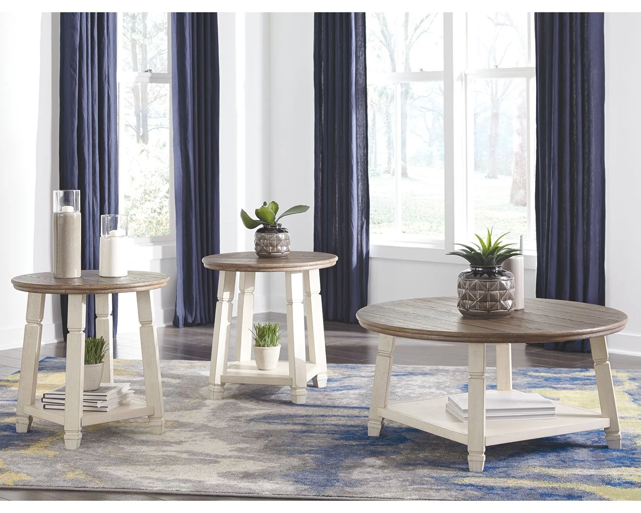 Ashley Bolanbrook - Two-tone - Occasional Table Set (3/CN) Living Room 1 Ashley Bolanbrook - Two-tone - Occasional Table Set (3/CN) Living Room