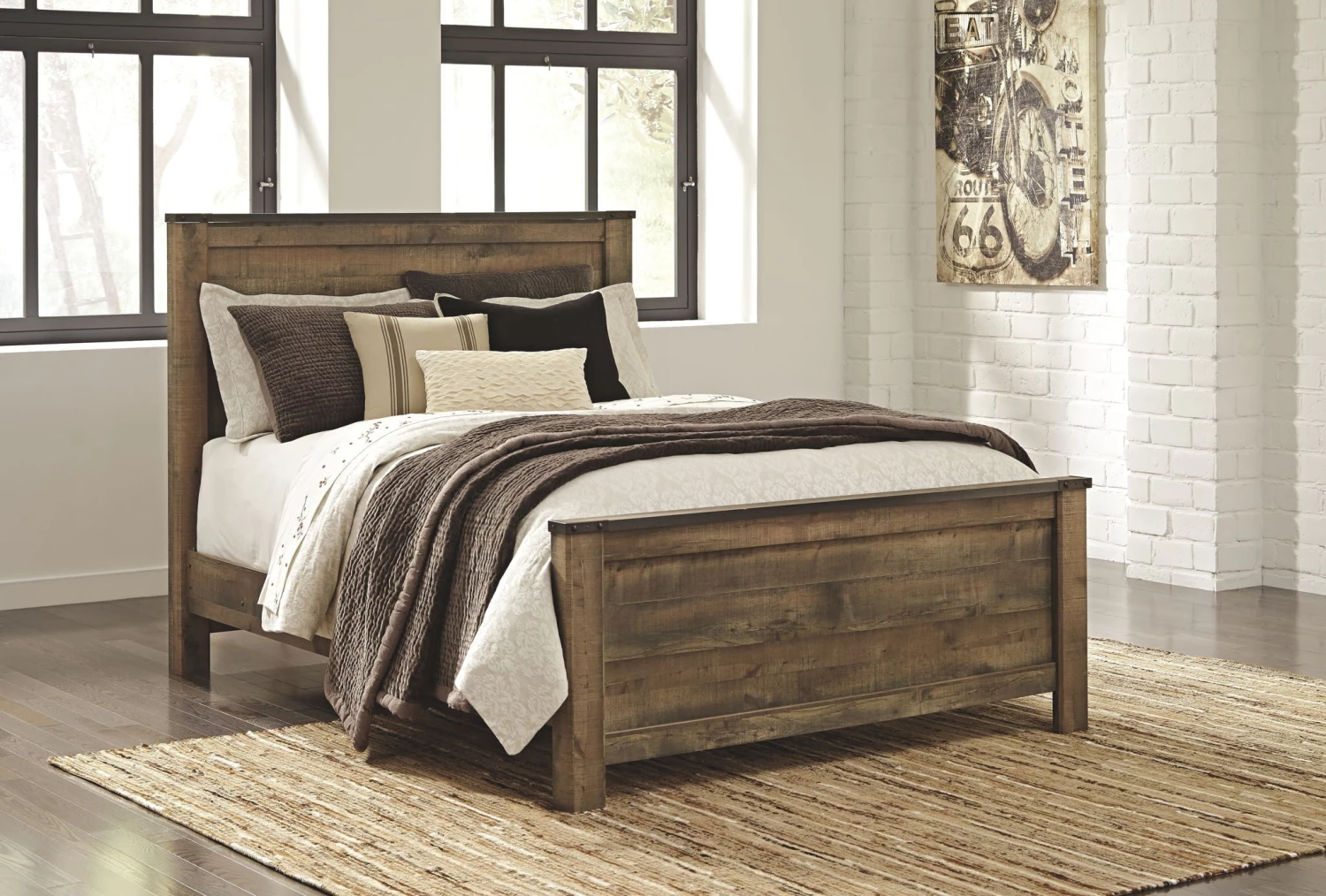 Ashley Trinell Queen Panel Bed - Brown Beds 1 Ashley Trinell Queen Panel Bed - Brown Beds