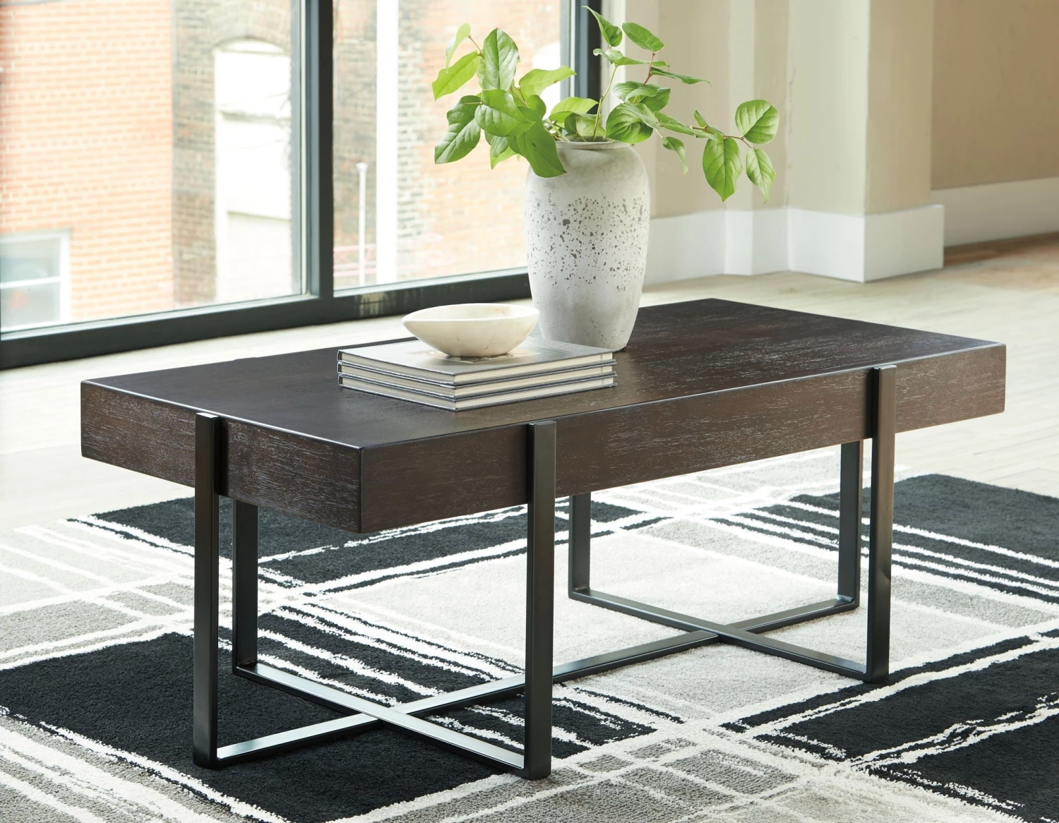 Ashley Drewing - Dark Brown - Rectangular Cocktail Table Living Room 1 Ashley Drewing - Dark Brown - Rectangular Cocktail Table Living Room