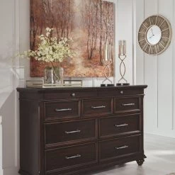 Ashley Bedroom Brynhurst Dark Brown Dresser