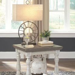 Ashley Havalance - Gray/White - Rectangular End Table Living Room