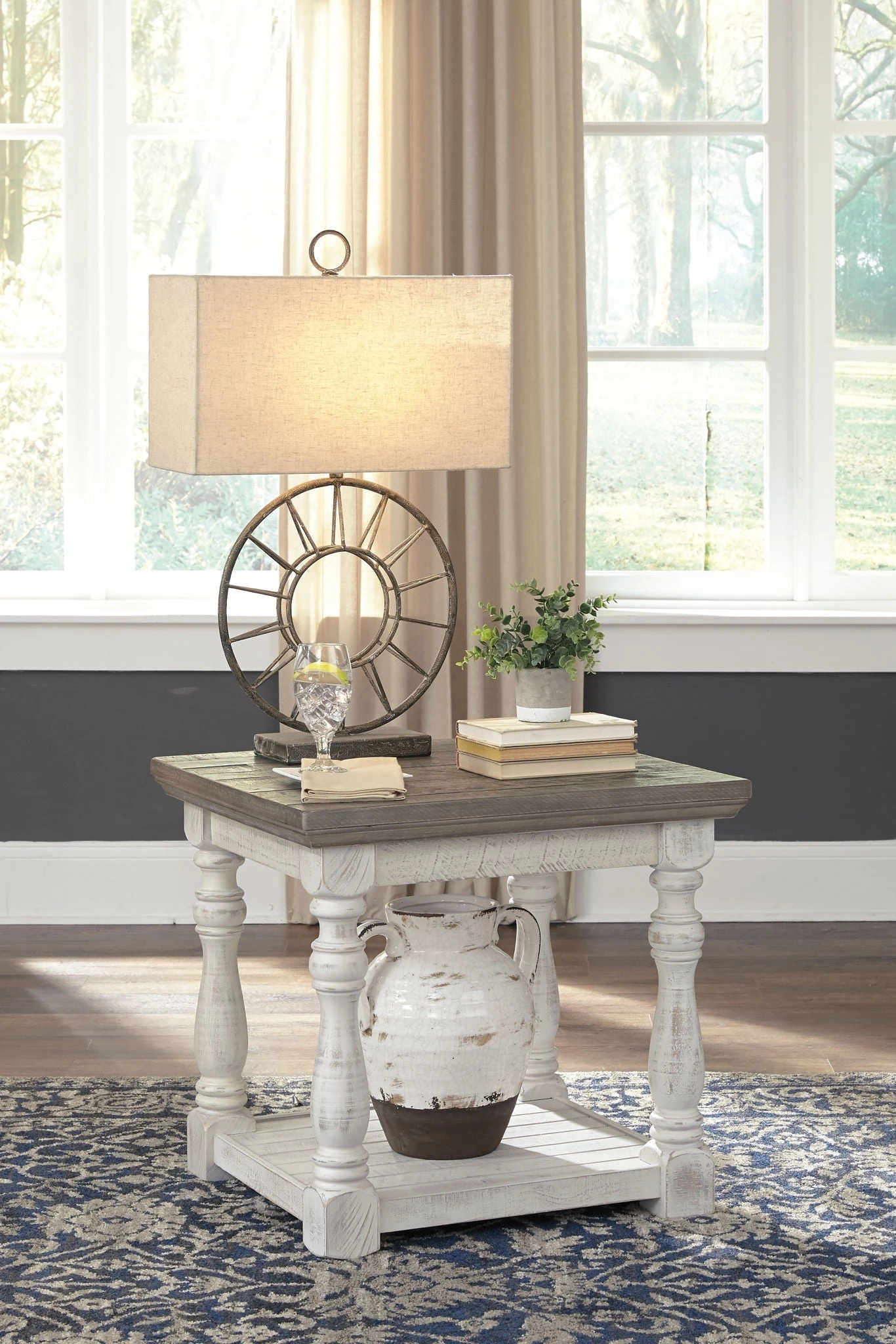 Ashley Havalance - Gray/White - Rectangular End Table Living Room 1 Ashley Havalance - Gray/White - Rectangular End Table Living Room