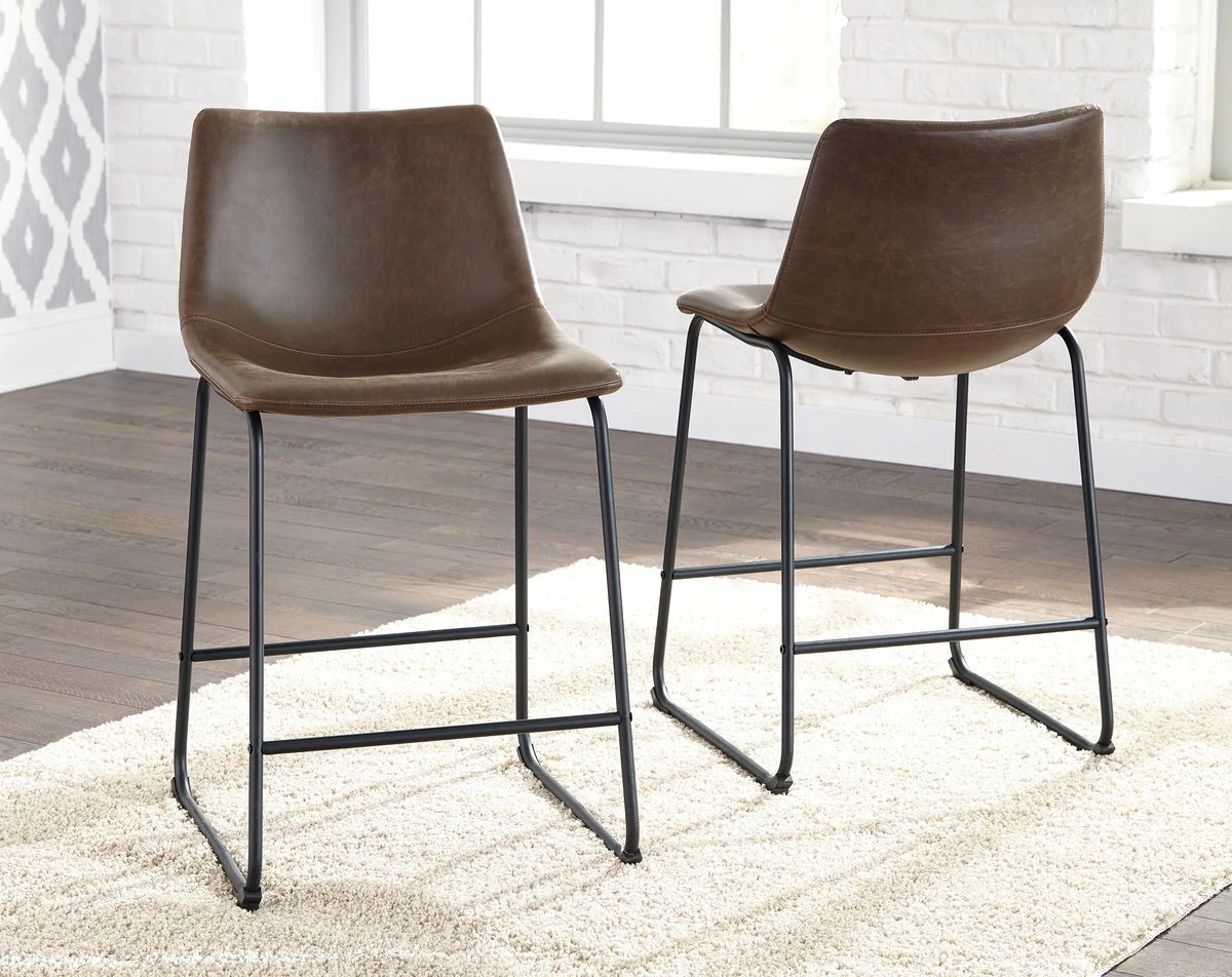 Ashley Dining Room Centiar Brown Upholstered Barstool 1 Ashley Dining Room Centiar Brown Upholstered Barstool