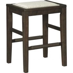Ashley Hallishaw - Dark Brown - Upholstered Stool