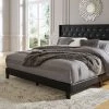 Ashley Bedroom Vintasso - Black - Queen Upholstered HDBD/FTBD/Roll Slats