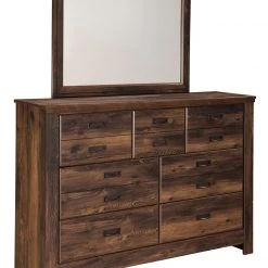 Ashley Dressers Quinden Dresser And Mirror - Dark - Brown