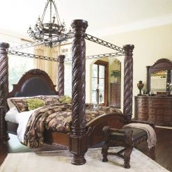 Ashley North Shore King Bed W/ Dresser & Mirror, Chest, Nightstand