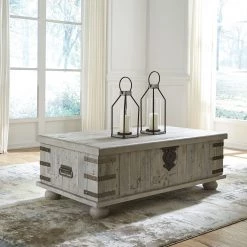 Ashley Tables Carynhurst White Cocktail Table & 2 End Table