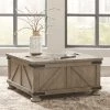 Ashley Aldwin - Gray - Cocktail Table With Storage Living Room