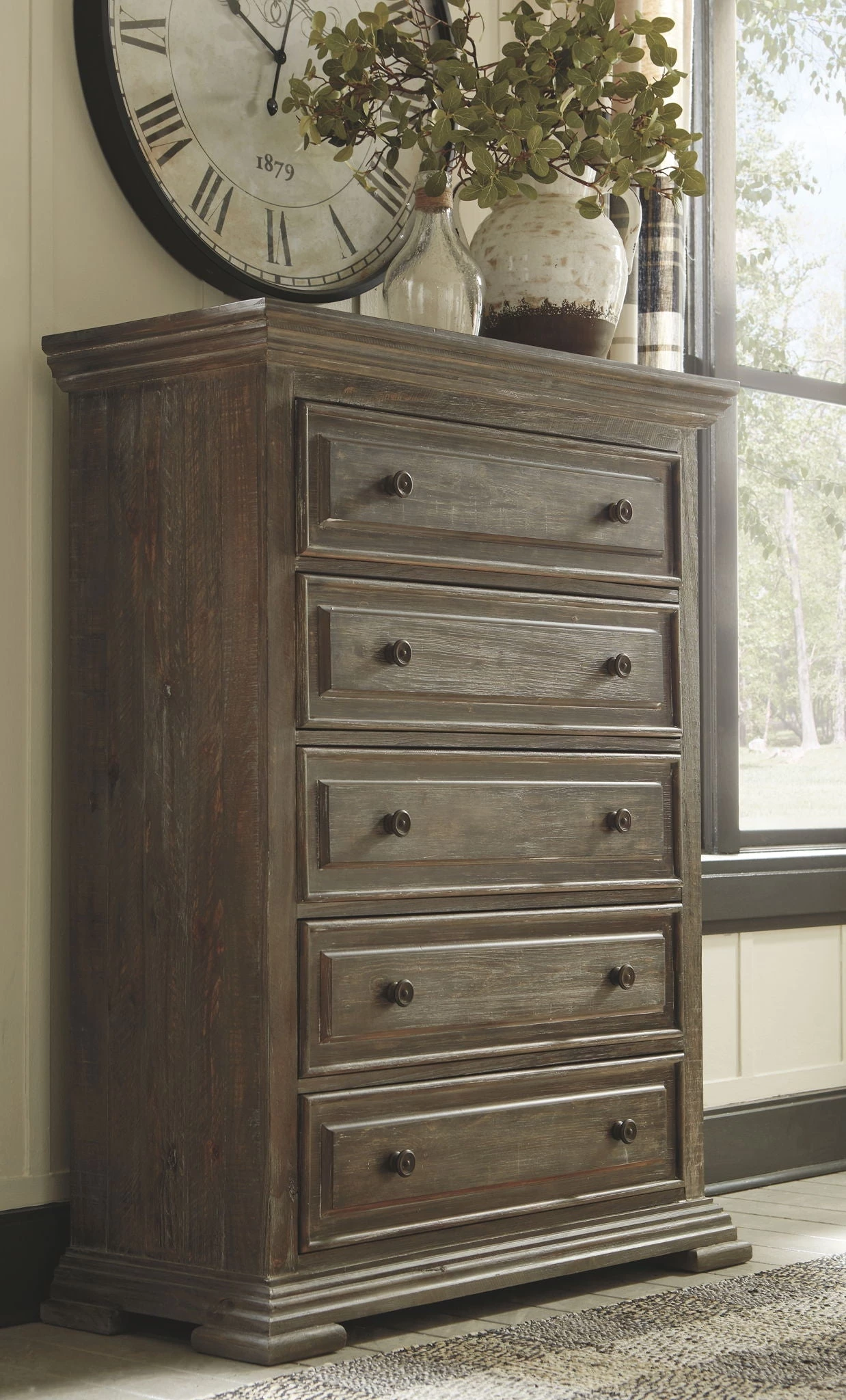 Ashley Wyndahl - Brown - Five Drawer Chest 1 Ashley Wyndahl - Brown - Five Drawer Chest