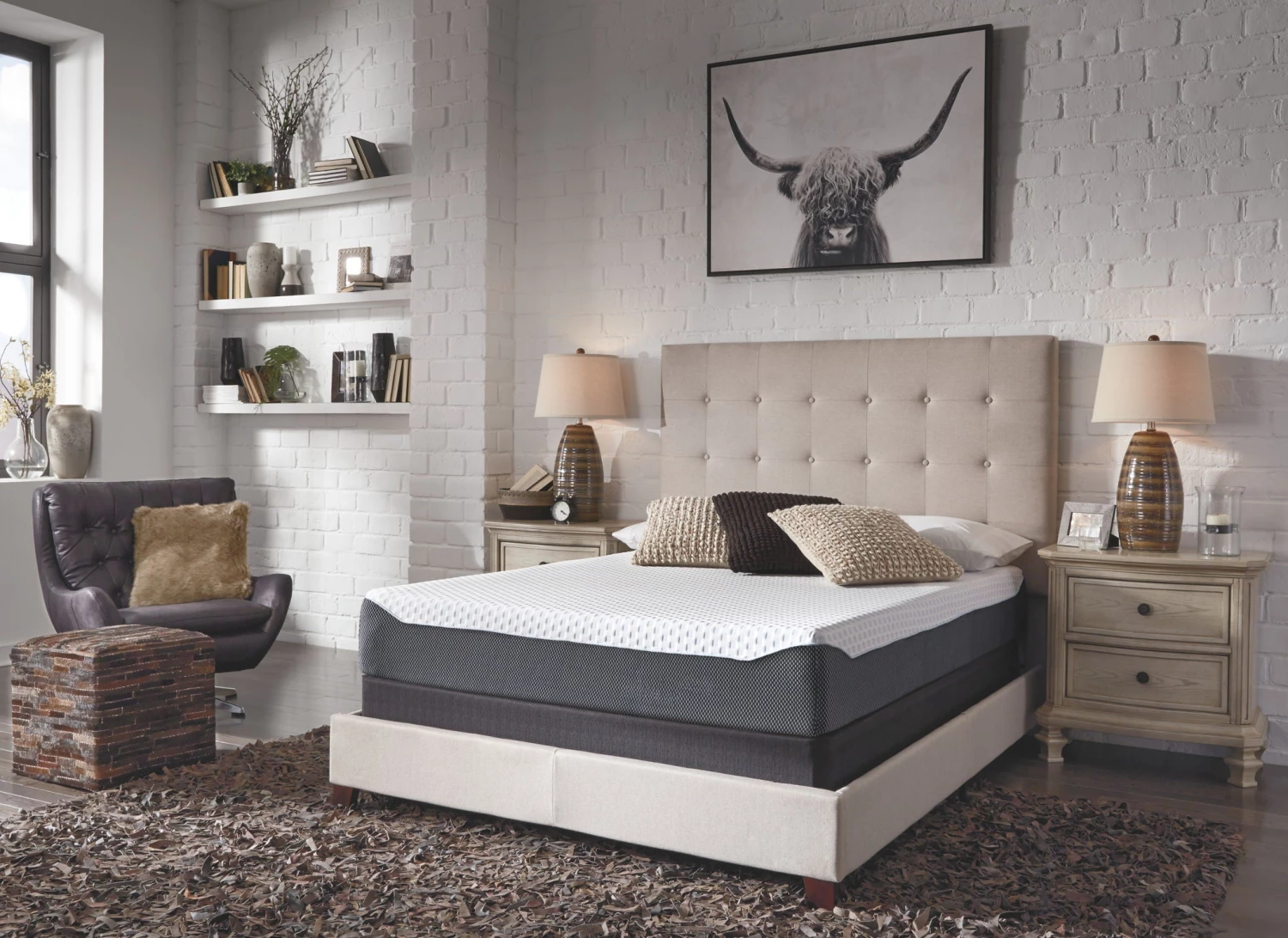 Ashley 10 Inch Chime Elite Memory Foam Mattress & Foundation 1 Ashley 10 Inch Chime Elite Memory Foam Mattress & Foundation