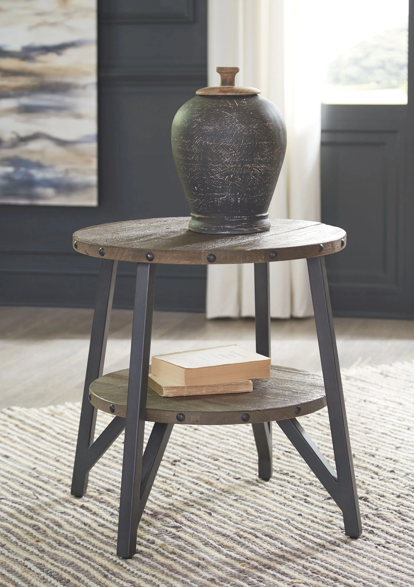 Ashley Haffenburg Round End Table 1 Ashley Haffenburg Round End Table