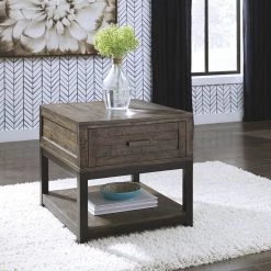 Ashley Living Room Johurst - Grayish Brown - Rectangular End Table
