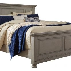 Ashley Lettner California King Panel Bed - Light - Gray