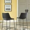 Ashley Centiar Black Tall Upholstered Barstool