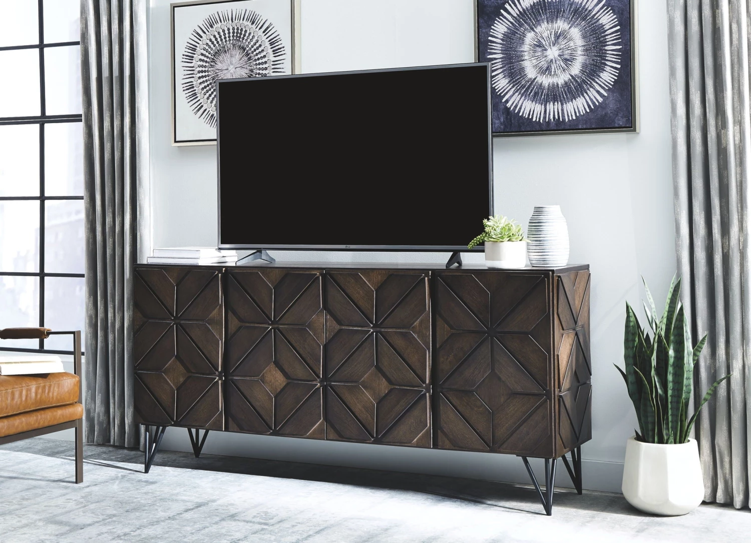 Ashley Chasinfield Dark Brown Extra Large TV Stand 1 Ashley Chasinfield Dark Brown Extra Large TV Stand