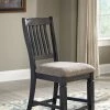 Ashley Tyler Creek - Black/Grayish Brown - Upholstered Barstool